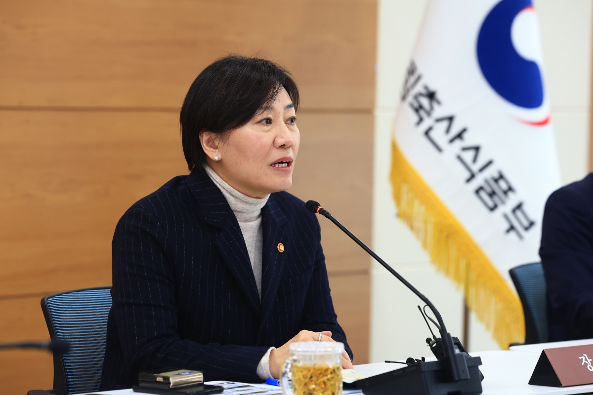 송미령 농림축산식품부 장관이 9일 세종청사서 기자간담회를 하고 있다. 농림축산식품부