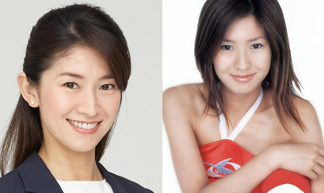 8일 일본 중의원 선거에서 당선된 모리시타 치사토(왼쪽)와 2000년대 모델 시절 사진. 자민당 홈페이지·엑스(X) 캡처