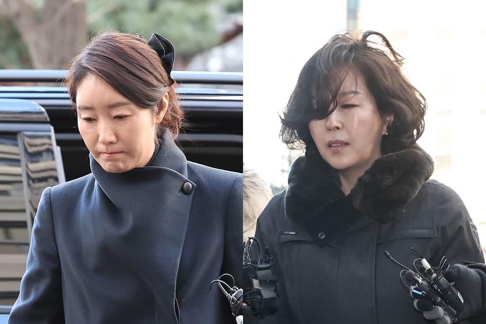 2022년 지방선거를 앞두고 전 사무국장 남모 씨를 통해 김경(오른쪽) 서울시의원이 공천 대가로 건넨 1억원을 수수한 혐의를 받는 무소속 강선우 의원이 3일 서울 마포구 서울경찰청 공공범죄수사대로 출석하고 있다. 2026.2.3 연합뉴스