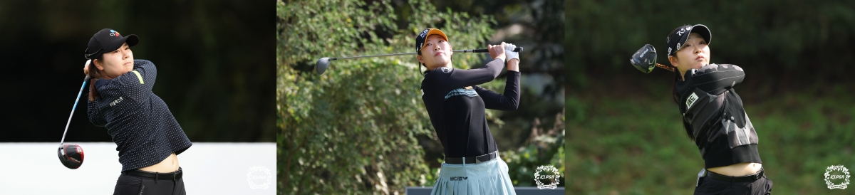 사우디아라비아에서 격돌하는 홍정민(왼쪽부터), 방신실, 유현조. KLPGA 제공.