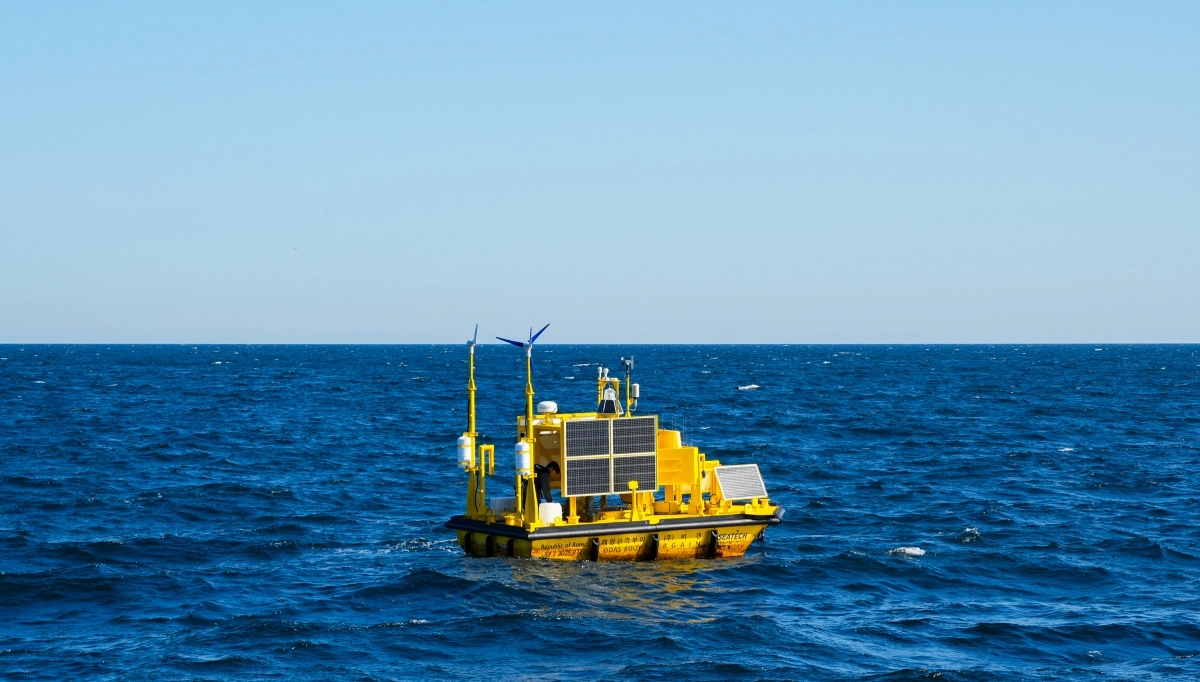 추자도 해상에 설치된 풍향계측기. 제주도 제공