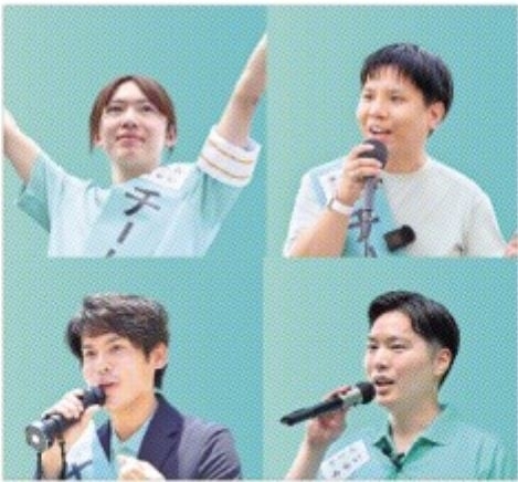 지난 8일 일본 중의원 선거에서 11석을 획득하며 돌풍을 일으킨 신생정당 ‘팀 미라이’ 후보들의 모습. 윗줄 왼쪽이 안노 다카히로 대표. 도쿄대 공대 출신으로 미국 보스턴컨설팅그룹(BCG) 등을 거쳤다. ﻿ 팀 미라이 엑스(X) 캡처