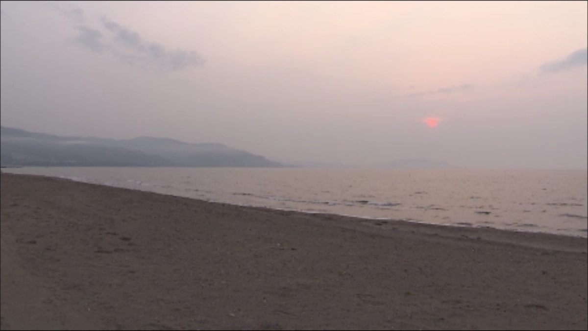 일본 홋카이도 오타루시 소재 해수욕장 ‘오타루 드림 비치’. 홋카이도뉴스 UHB 캡처