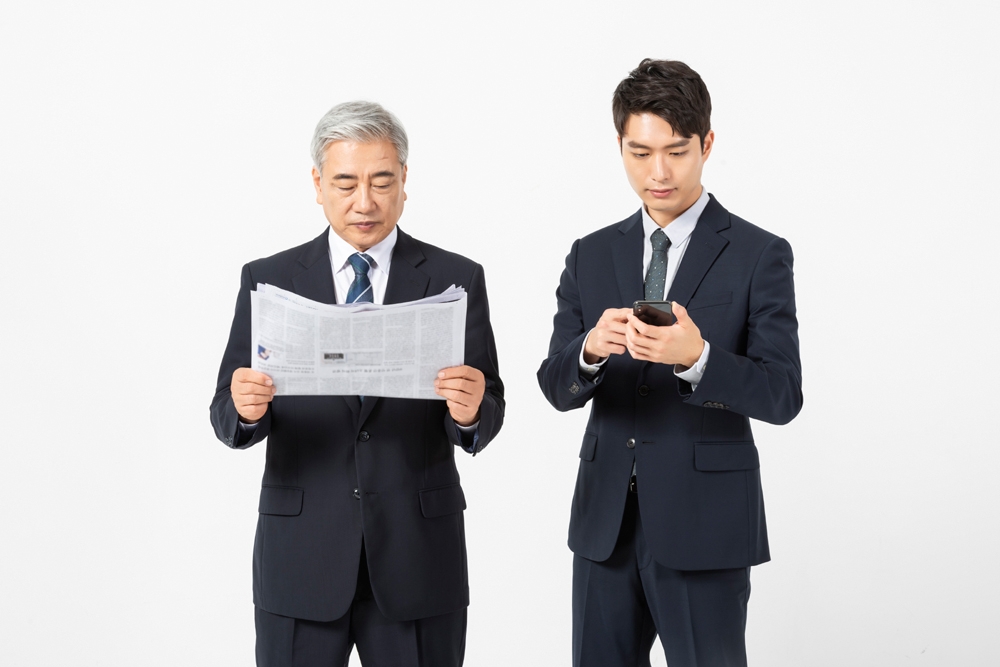 세대 차이. 아이클릭아트