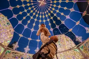 K빛의 축제 즐기는 외국인