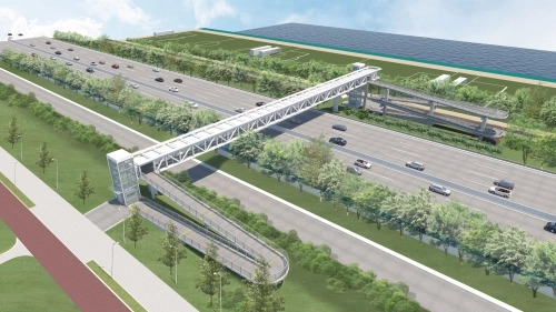 한강보행육교 조감도