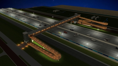 한강보행육교 조감도