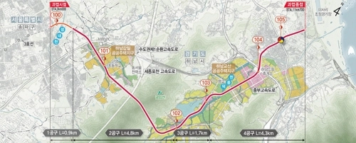 3호선 하남연장선 노선도