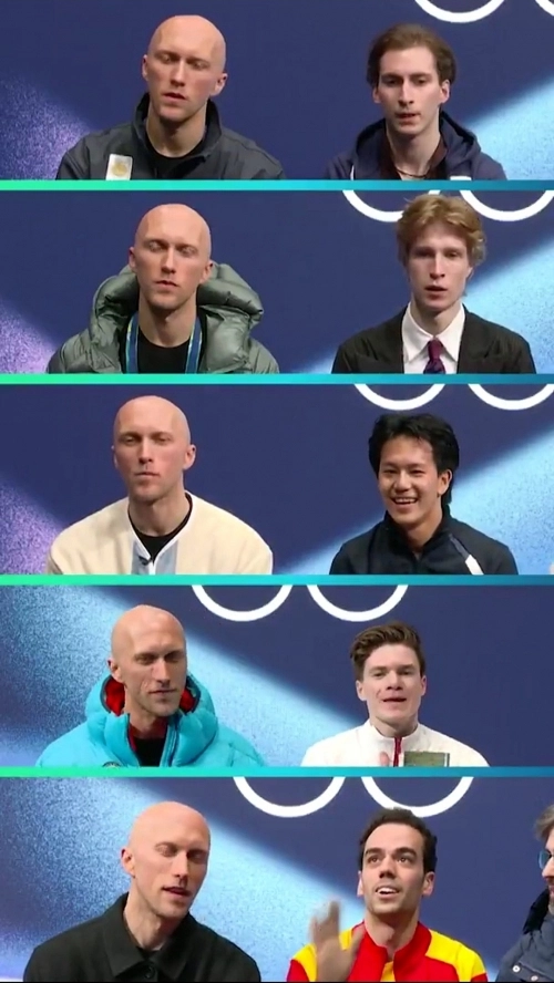 13개국 16명 선수들을 담당한 리쇼 코치가 중계화면에 잡힌 모습. @TNTSPORTS