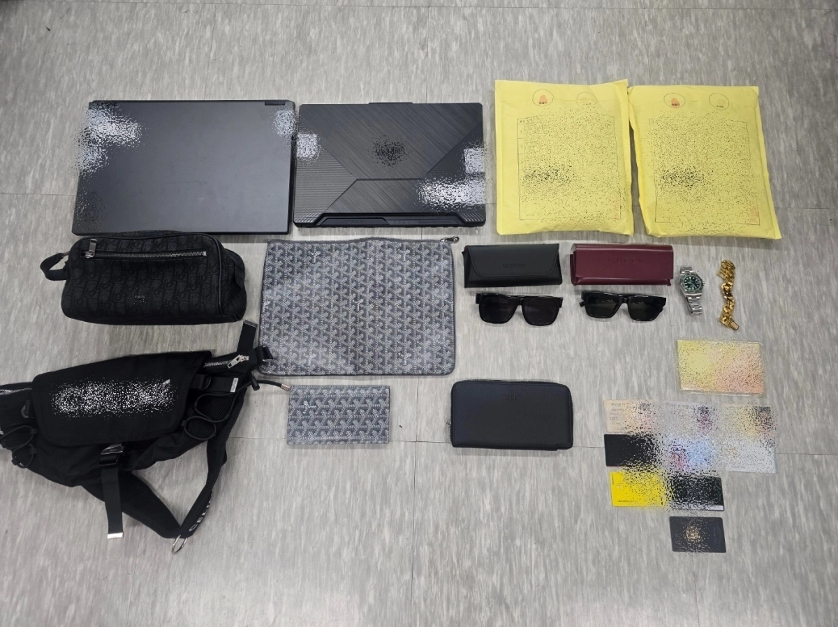 태국 현지 검거시 압수한 물품들. 제주경찰청 제공