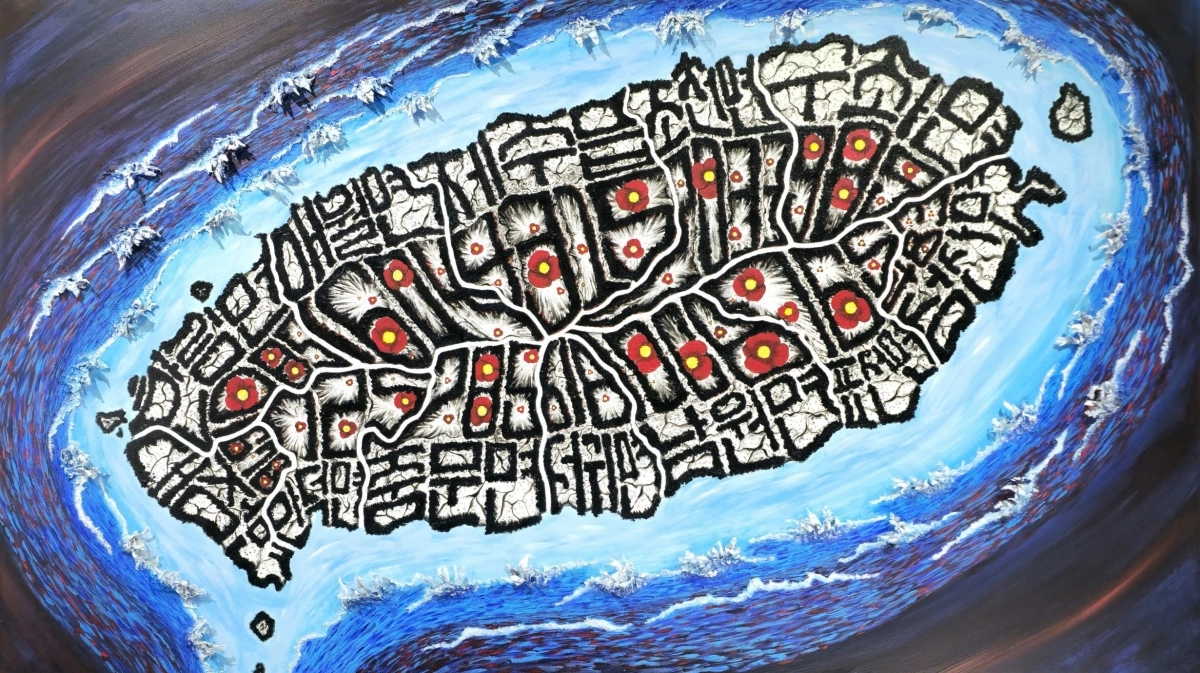 2025년 9월 기준 제주 4·3희생자는 1만 5088명. 그분들이 잠든 자리에는 작은 동백 꽃봉오리가 피어났고 타오르는 태양처럼 붉은 동백꽃으로 질기게 살아남았다. 오명식 작가 제공