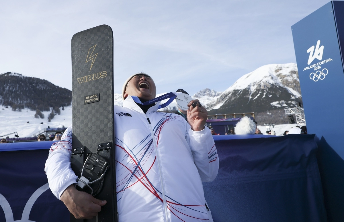 포효하는 스노보드 은메달 김상겸