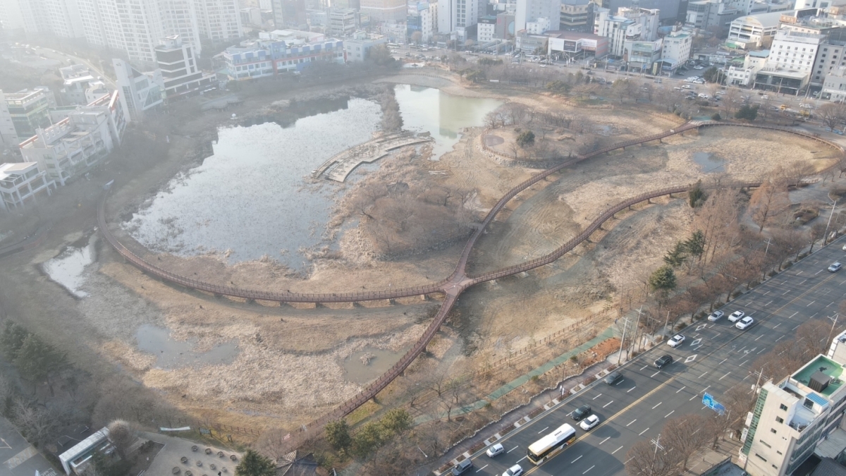 광주 서구 운천저수지 수변공원이 이용제한 5년만에 전면 개방된다. 광주광역시 제공