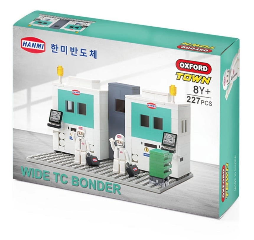 한미반도체가 ‘와이드 TC 본더’를 모티브로 선보인 옥스포드 블록. 한미반도체 제공