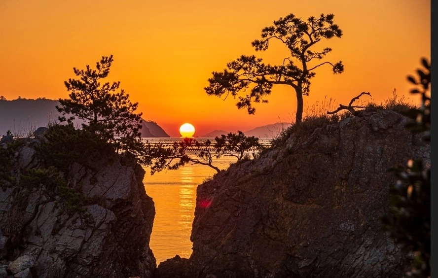 해남 땅끝마을 맴섬 일출.