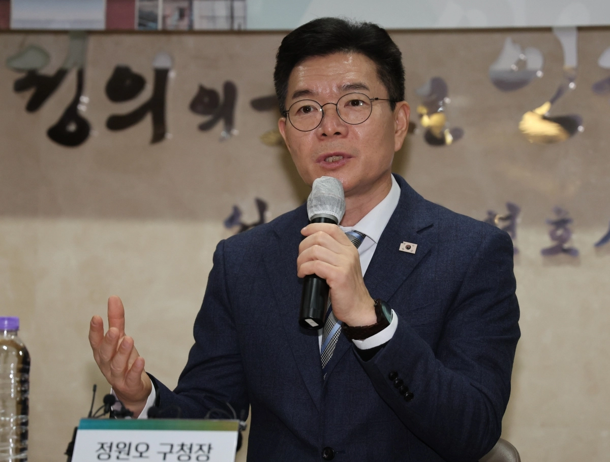발언하는 정원오 성동구청장