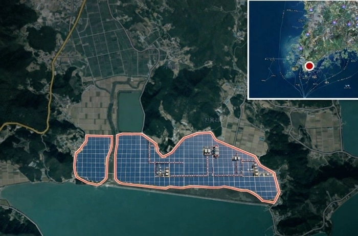 전남 장흥군 일원에 조성될 400MW급 태양광 발전단지 조감도.