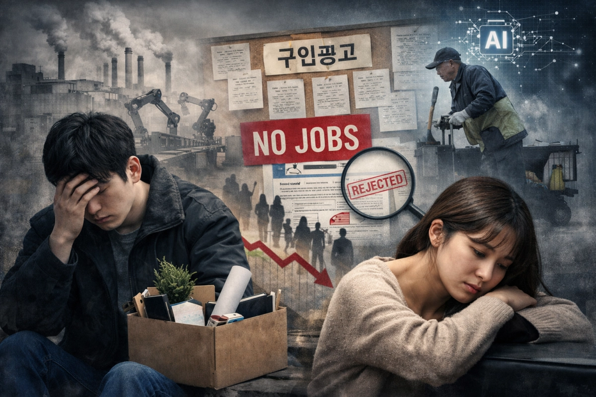 청년 고용 한파 관련 챗GPT가 생성한 이미지