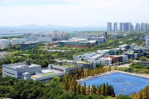 인천 송도국제도시에 위치한 셀트리온 전경