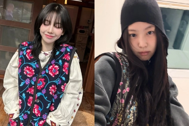 사진=카리나, 제니 인스타그램 캡처