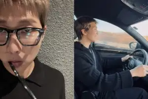 방탄소년단 RM, ‘초보 운전’ 실력 공개…영상에 “나도 웃김”