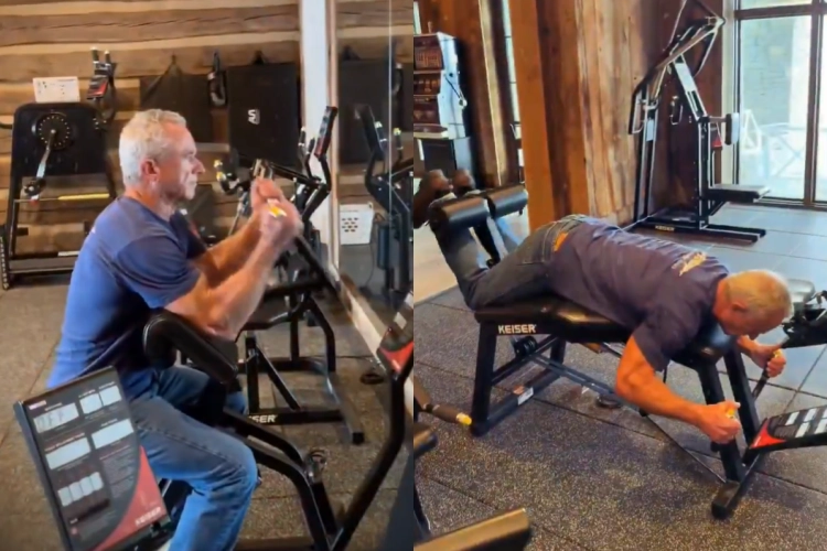 로버트 케네디 주니어 미국 보건복지부 장관이 운동하는 모습. 케네디 장관 엑스(X) 캡처