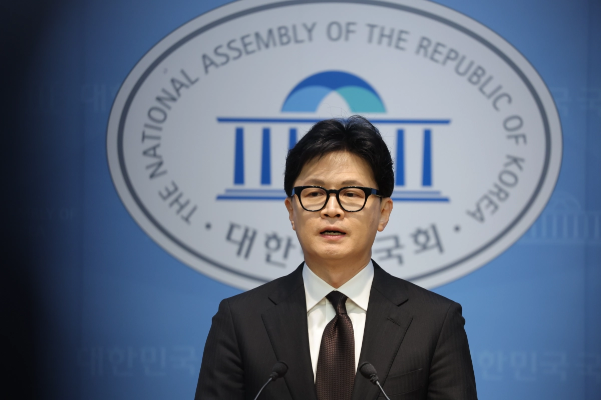 국민의힘에서 제명된 한동훈 전 대표가 29일 서울 여의도 국회 소통관에서 제명 결정과 관련해 기자회견을 하고 있다. 연합뉴스