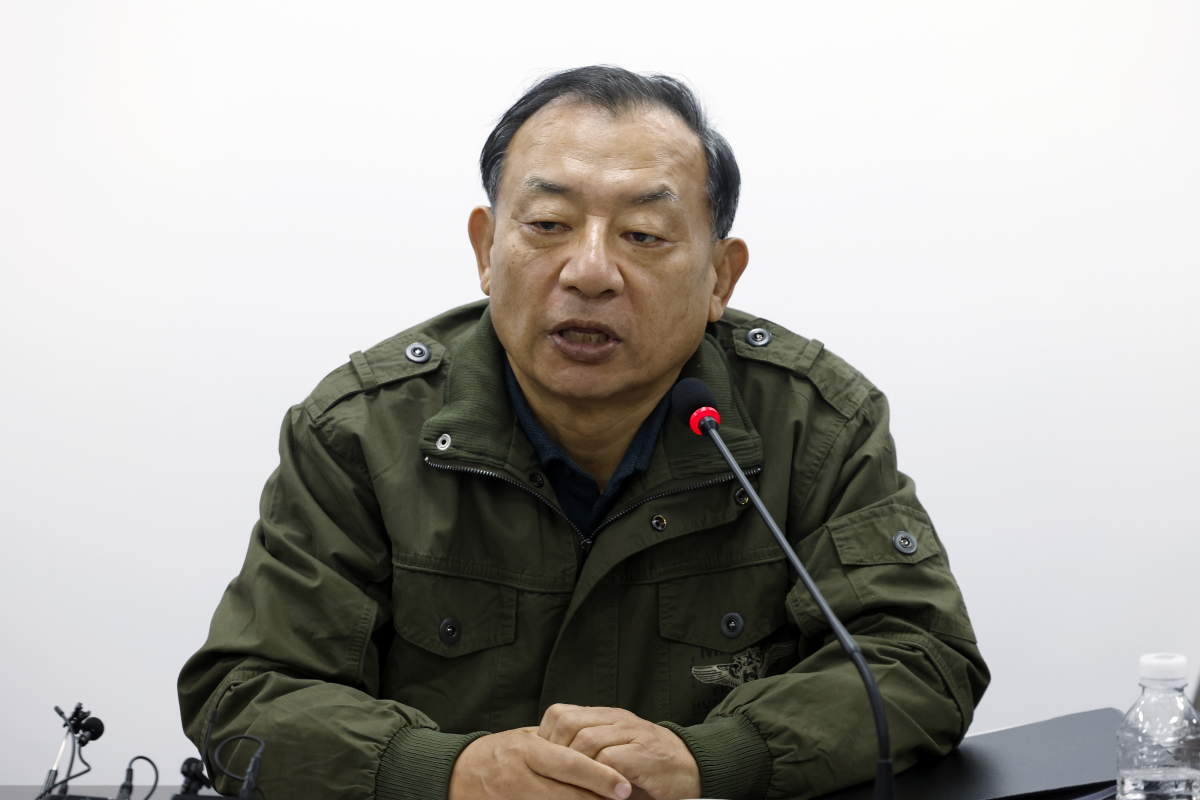 이정현 국민의힘 공천관리위원장이 20일 오전 서울시 영등포구 여의도 국민의힘 당사에서 열린 제9회 전국동시지방선거 중앙당 공천관리위원회 제1차 회의에서 모두 발언을 하고 있다. 뉴스1