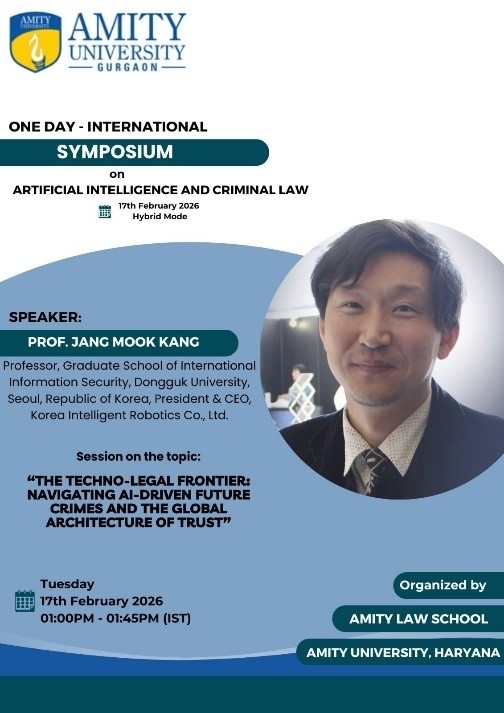 ▲ 강장묵 동국대 교수. Amity University 배포 공식 연사 사진.