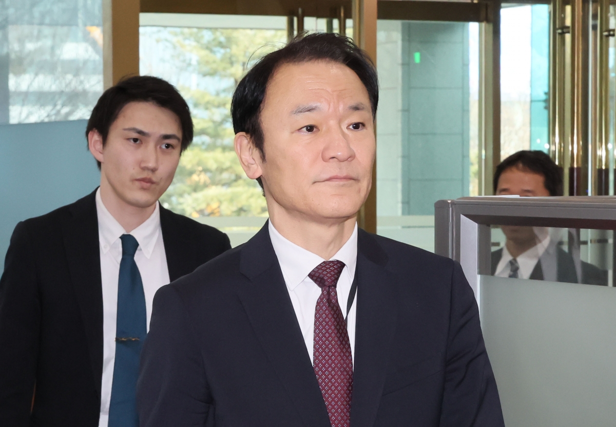 일본 외무대신이 국회 외교연설을 통해 독도에 대한 부당한 영유권 주장을 되풀이한 것과 관련해 마츠오 히로타카 주한일본대사관 총괄공사가 20일 서울 종로구 외교부 청사로 초치되고 있다. 2026.2.20 연합뉴스