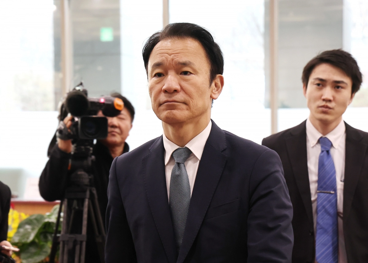 일본 시마네현이 ‘다케시마의 날’ 행사를 강행하기로 한 것 등과 관련해 마츠오 히로타카 주한일본대사관 총괄공사가 22일 서울 종로구 외교부 청사로 초치되고 있다. 2026.2.22 연합뉴스