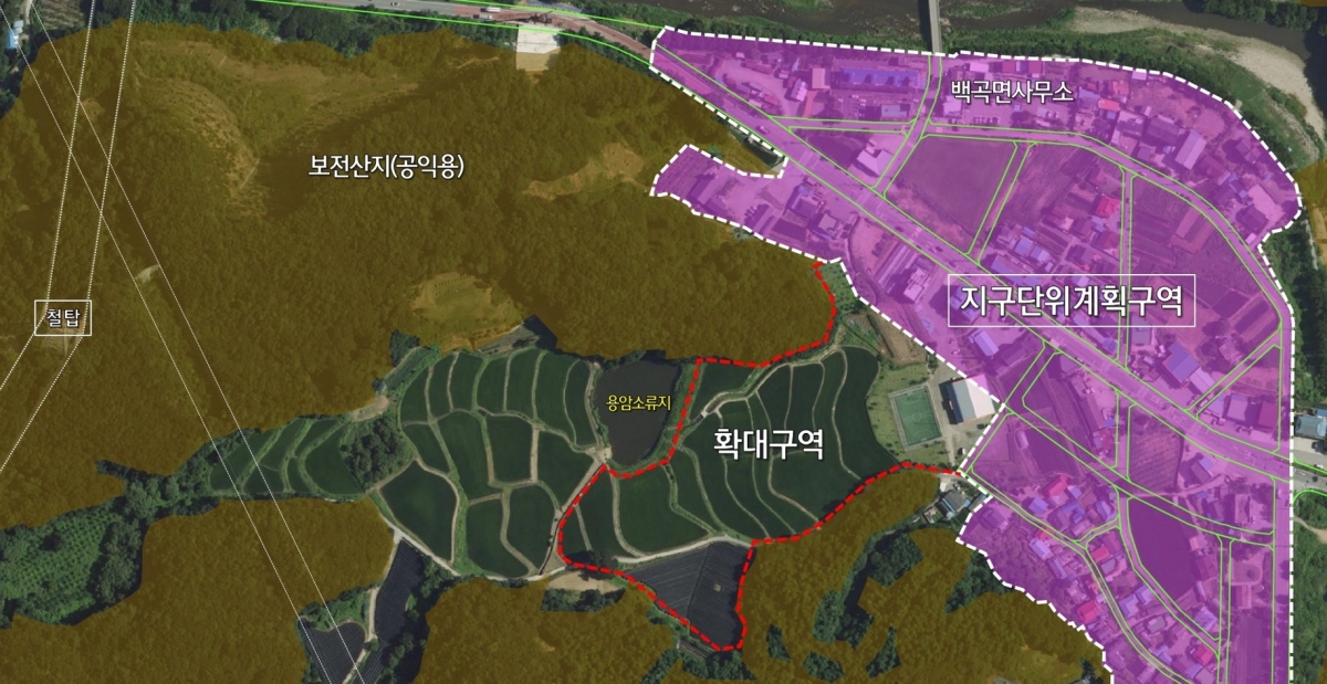 충북 진천군이 추진하는 전원주택 단지 위치도. 진천군 제공.