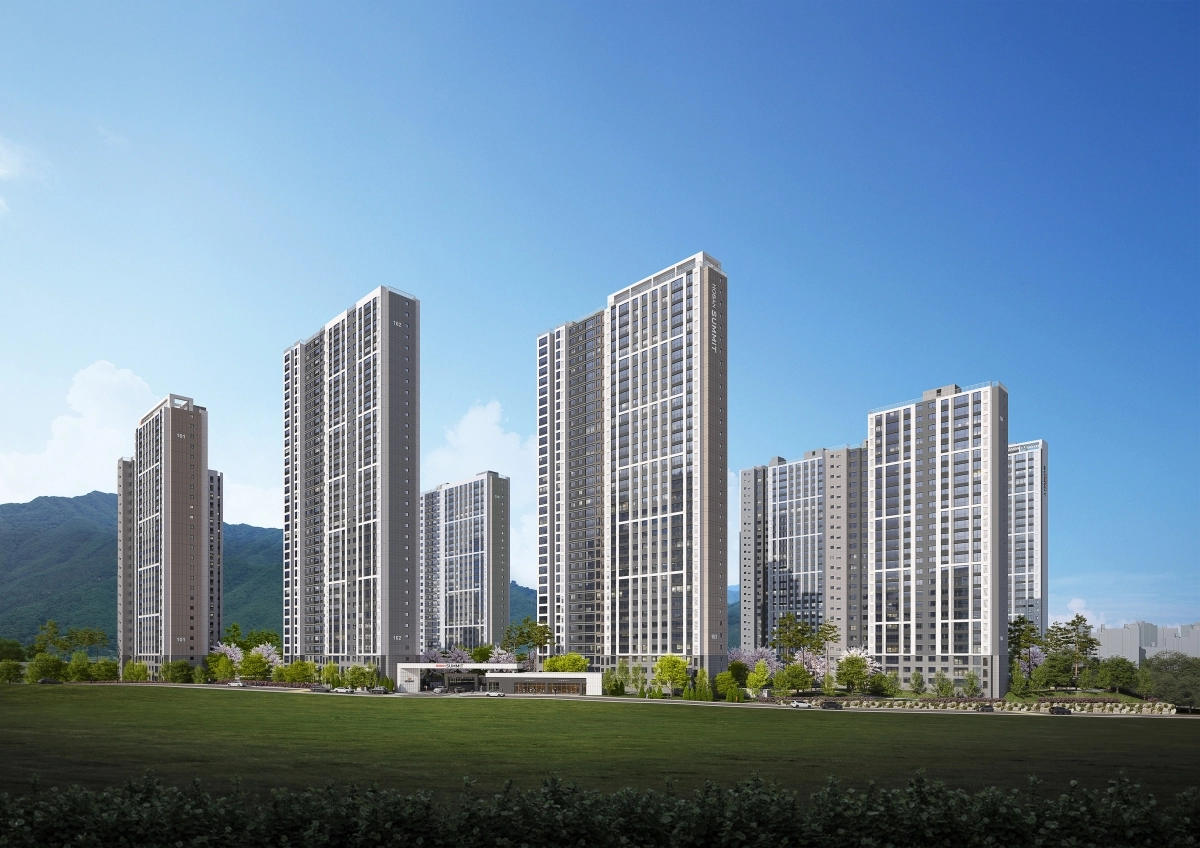 경산 상방공원 호반써밋 1단지 투시도. 호반건설 제공