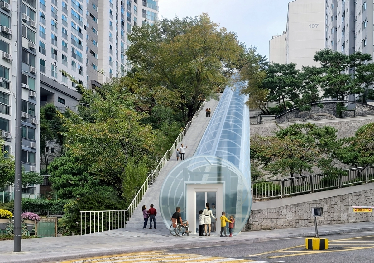 서울 종로구 무악동 엘리베이터 준공 시 예상 모습. 종로구 제공