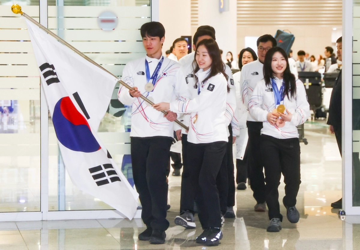 밀라노 동계올림픽 출전 선수단 귀국