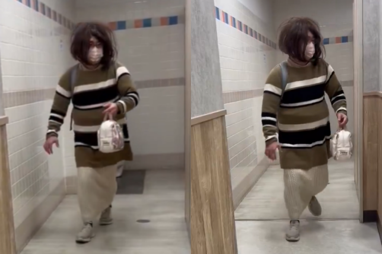 일본 복합쇼핑몰 ‘이온몰’ 오야마점 여자 화장실에서 여장한 남성이 목격됐다. 엑스(X) 캡처