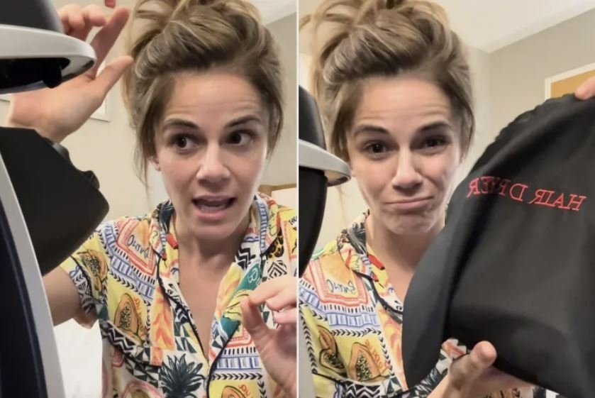 인플루언서 타라 우드콕스가 호텔 커피 머신에 속옷을 넣고 세탁하는 방법을 소개해 논란이 됐다. 틱톡 캡처