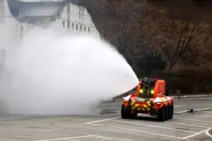 [포토] 소방청에 기증된 현대차 무인소방로봇