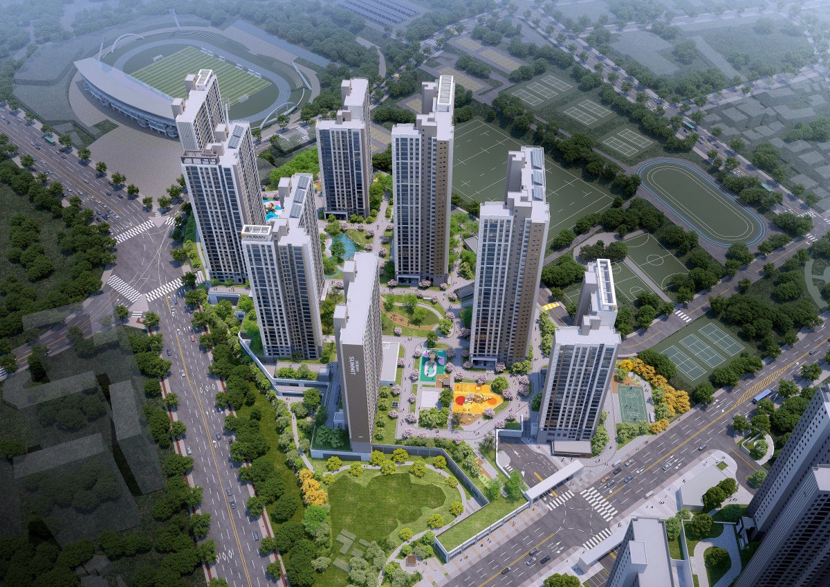 경산 상방공원 호반써밋 1단지 조감도. 호반건설 제공