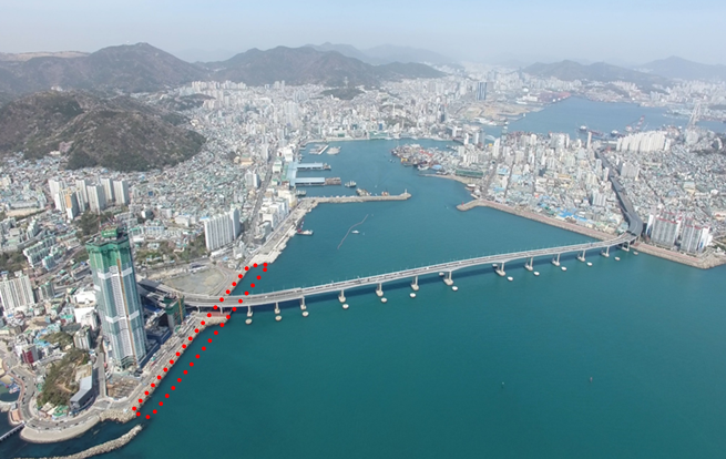 부산 서구 암남동 등대로 일원 재해취약지구 정비사업 2단계 대상지. 부산시 제공