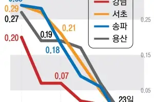 초강력 규제에 ‘부동산 불패’ 흔들… 강남·서초 100주 만에 하락