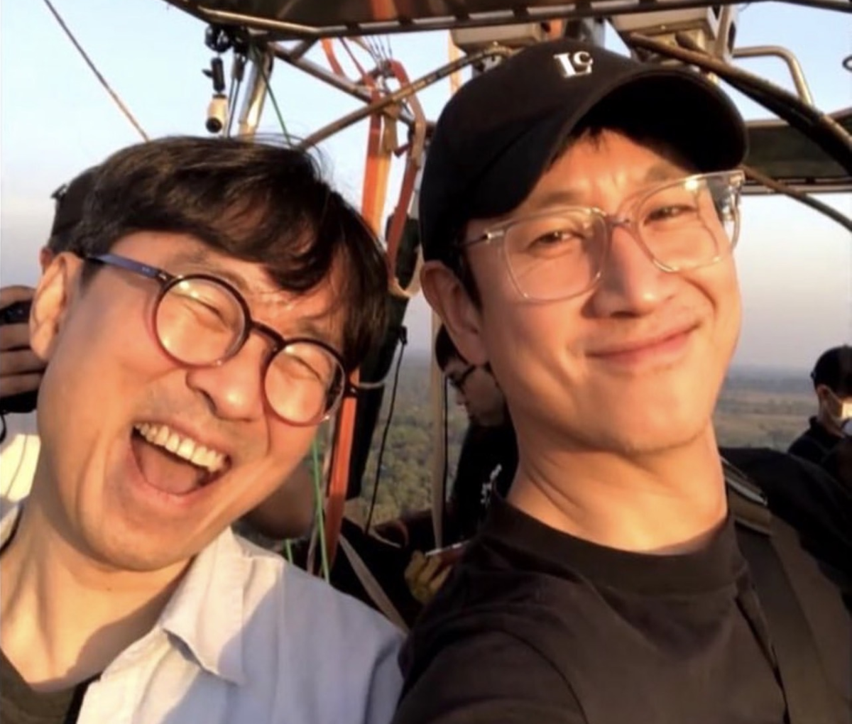 장항준 감독과 배우 고(故) 이선균이 생전 함께 찍은 사진. 엑스 캡처