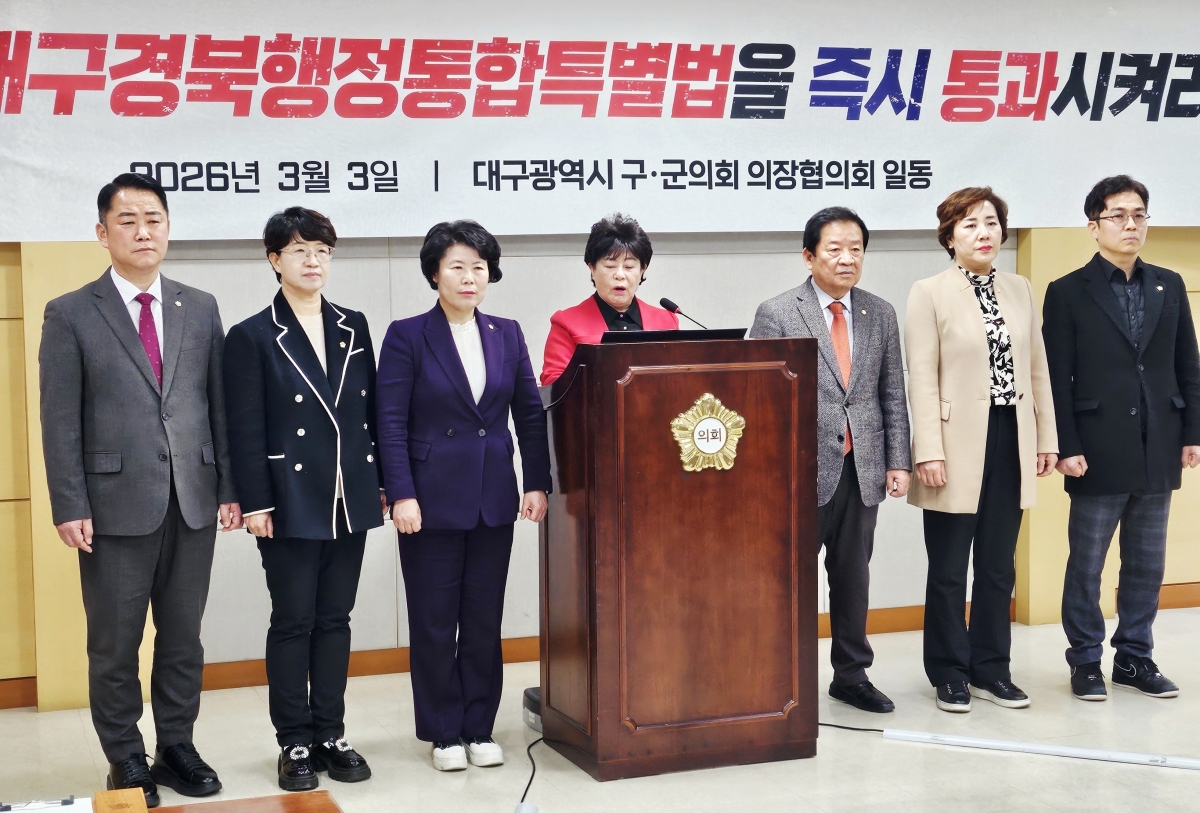 대구 구·군의회의장협 “TK통합법 통과해야”