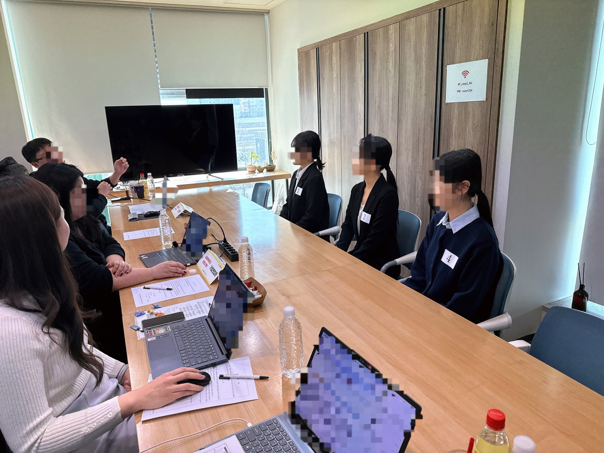지난달 5일 서울영커리언스 인턴십 봄학기 참여자 선발을 위한 면접 심사가 진행되고 있다. 서울시 제공