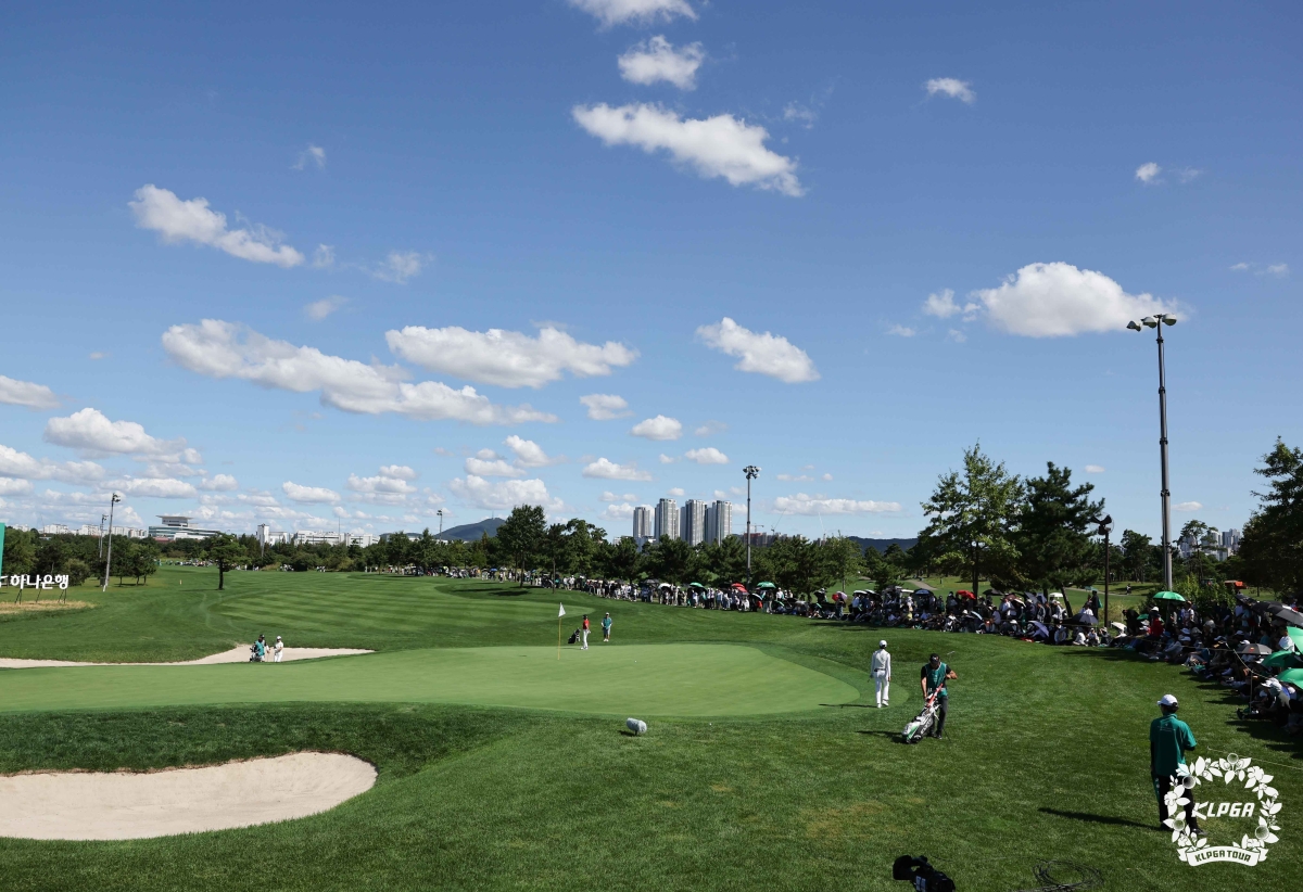 KLPGA투어 하나금융그룹 챔피언십 개최 코스인 인천 베어즈베스트청라GC. 작년 대회에 이민지, 리디아 고 등 세계 정상급 선수들이 출전했지만 언더파 스코어를 나흘 연속 이어 간 선수가 없었다. 이다연이 합계 9언더파로 우승했다. KLPGA 제공