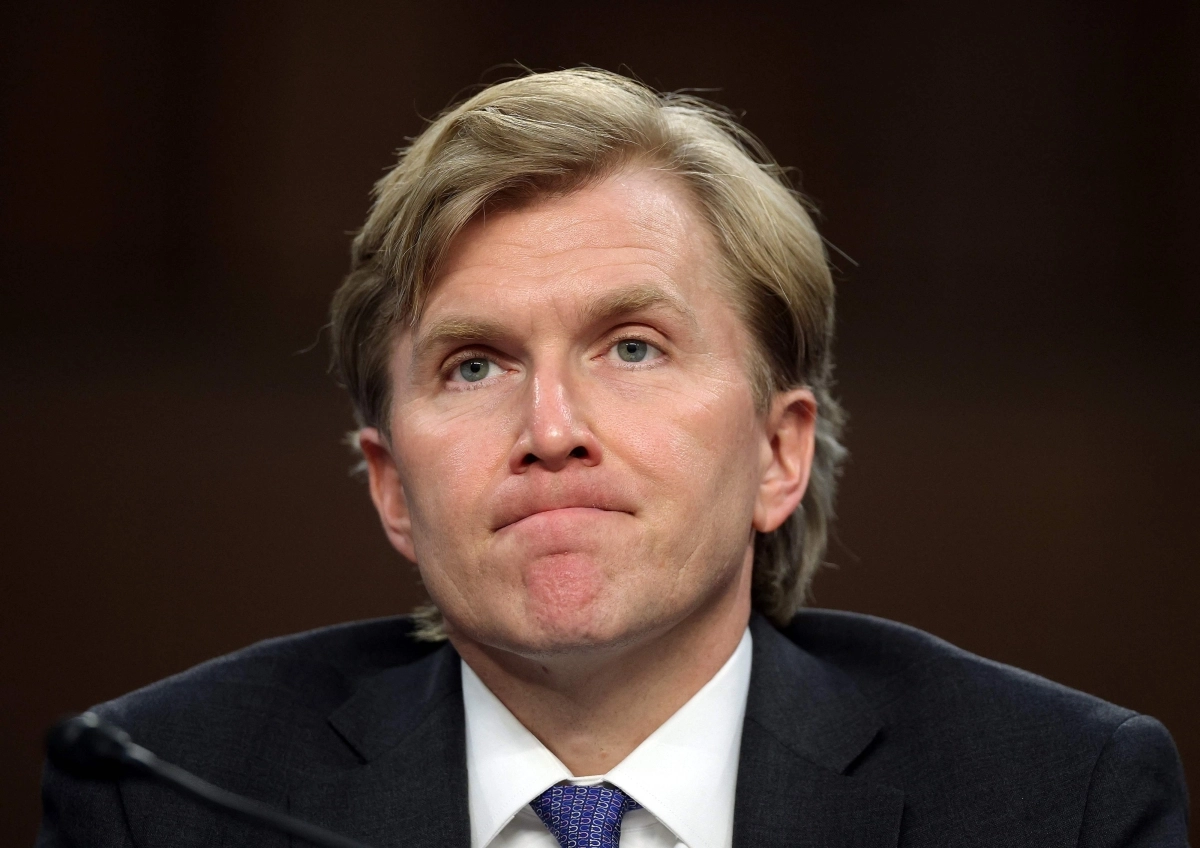 엘브리지 콜비 미국 국방부(전쟁부) 정책 담당 차관이 3일(현지시간) 워싱턴DC 상원 의원회관인 하트 빌딩에서 열린 상원 군사위원회 청문회에 출석해 있다. 2026.3.3 AFP 연합뉴스