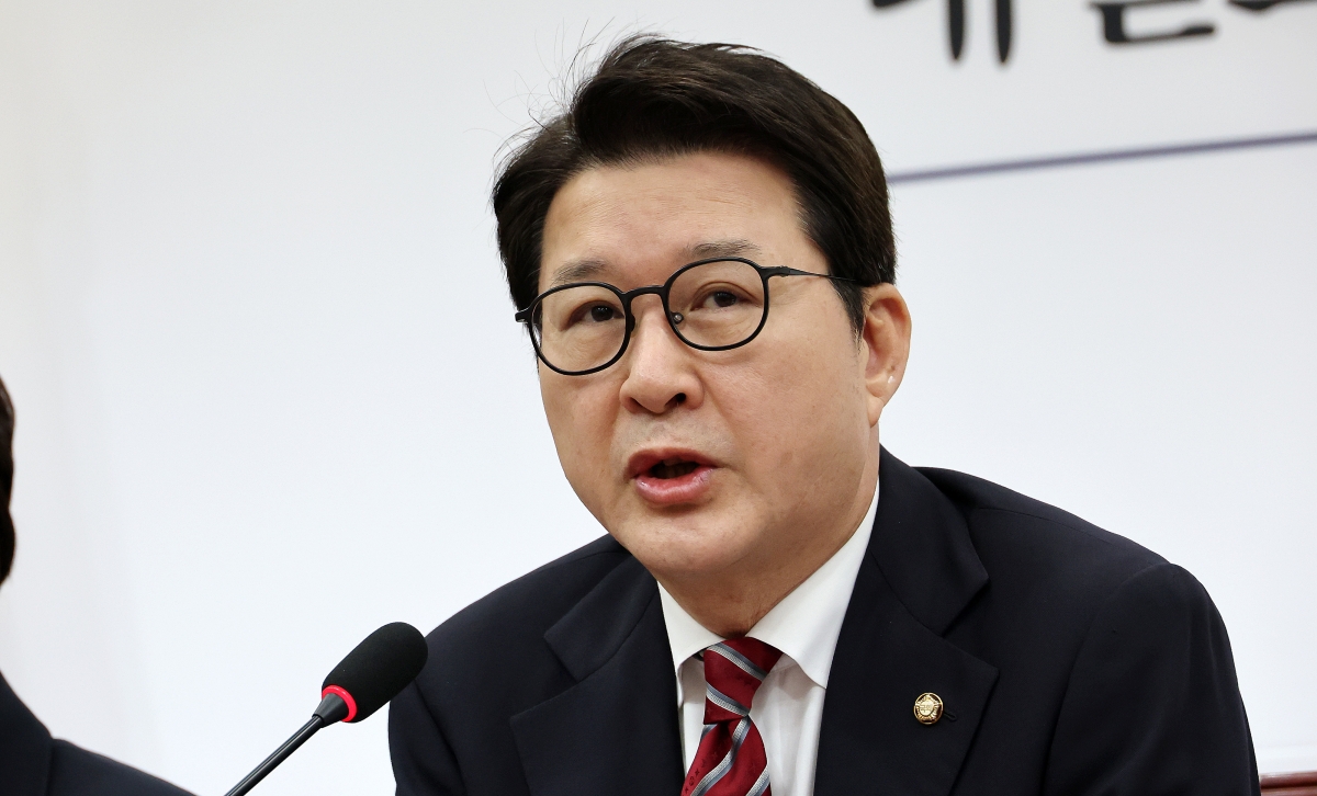 발언하는 신동욱 최고위원