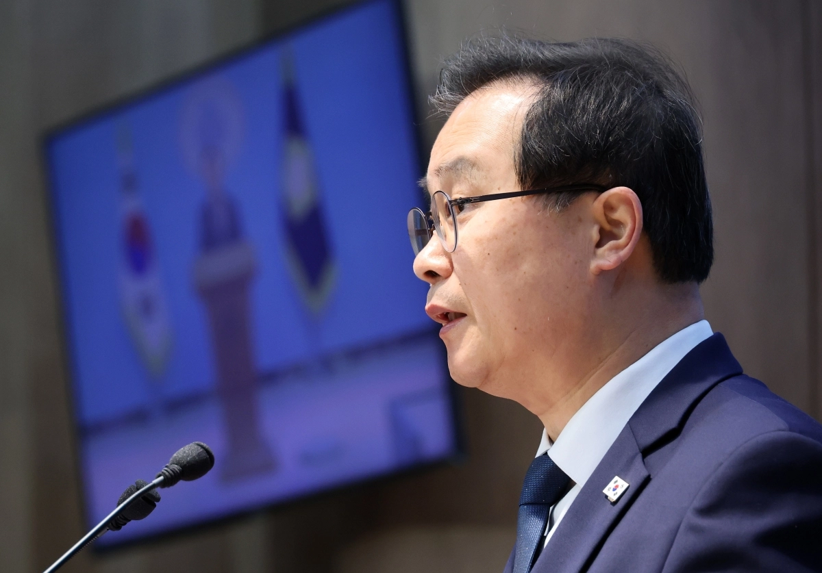 이건태 더불어민주당 의원이 8일 국회 소통관에서 쌍방울 대북 송금 사건 관련 기자회견을 하고 있다. 2026.3.8 연합뉴스