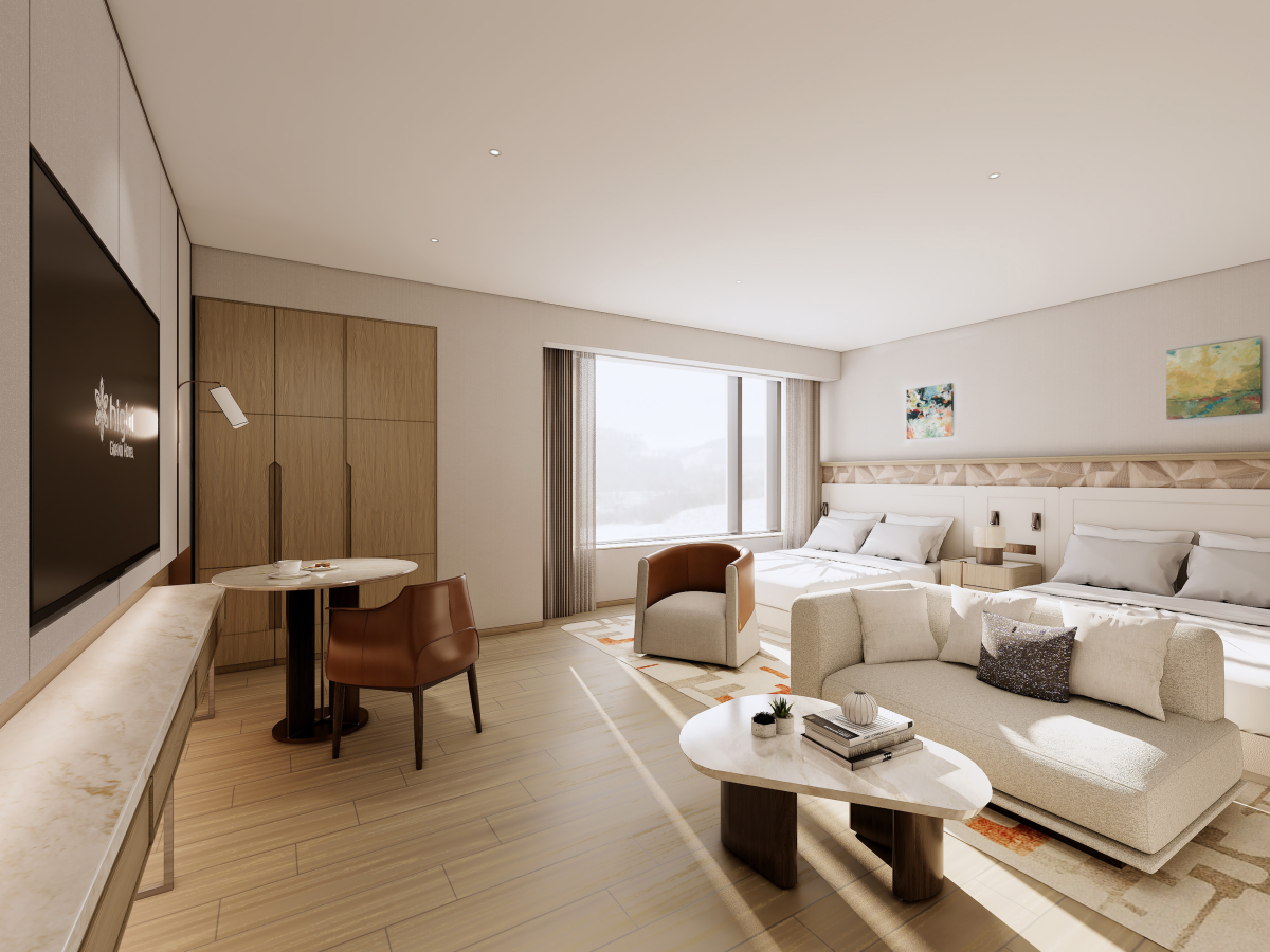 9일 강원랜드가 공개한 그랜드호텔 객실 투시도. 강원랜드 제공