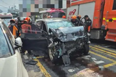 보령서 SUV·시내버스 추돌…70대 부부 숨지고 5명 부상